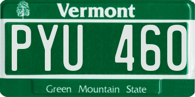 VT license plate PYU460