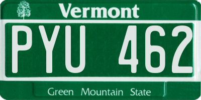 VT license plate PYU462