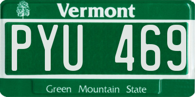 VT license plate PYU469