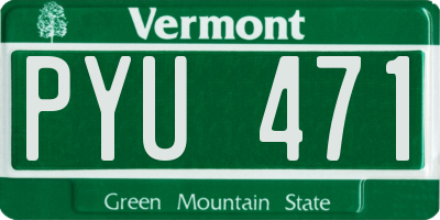 VT license plate PYU471
