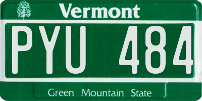 VT license plate PYU484