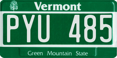 VT license plate PYU485