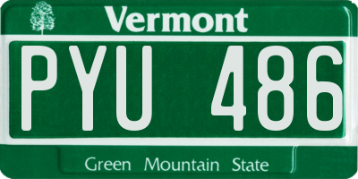 VT license plate PYU486