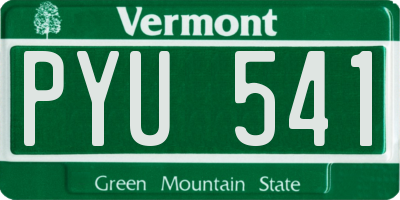 VT license plate PYU541