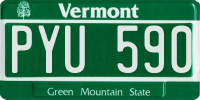 VT license plate PYU590