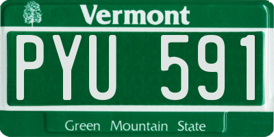 VT license plate PYU591