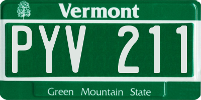 VT license plate PYV211