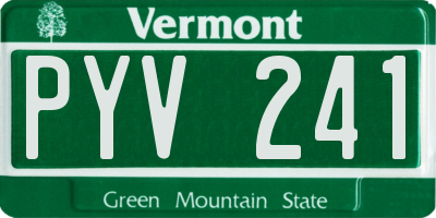 VT license plate PYV241