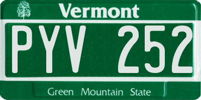 VT license plate PYV252