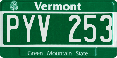 VT license plate PYV253