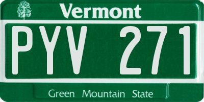 VT license plate PYV271