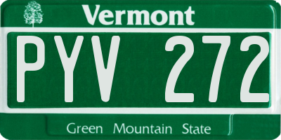 VT license plate PYV272