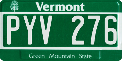 VT license plate PYV276