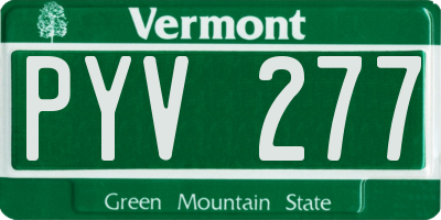 VT license plate PYV277