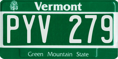 VT license plate PYV279