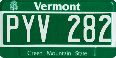VT license plate PYV282