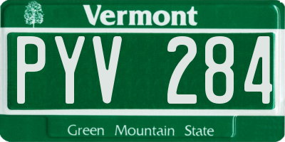 VT license plate PYV284