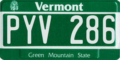 VT license plate PYV286