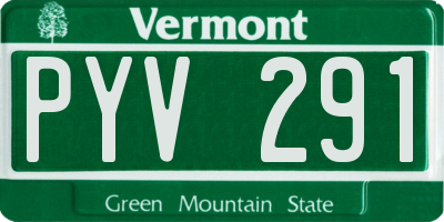 VT license plate PYV291