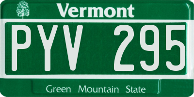 VT license plate PYV295