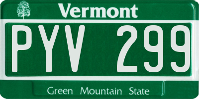 VT license plate PYV299