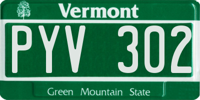 VT license plate PYV302