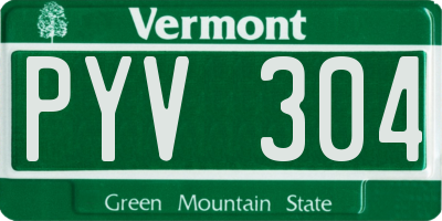 VT license plate PYV304