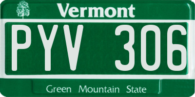 VT license plate PYV306