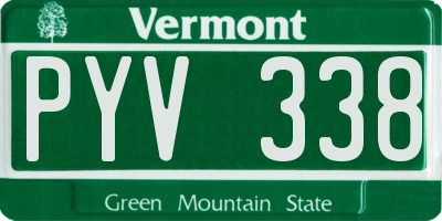 VT license plate PYV338