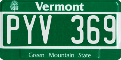 VT license plate PYV369