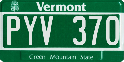 VT license plate PYV370