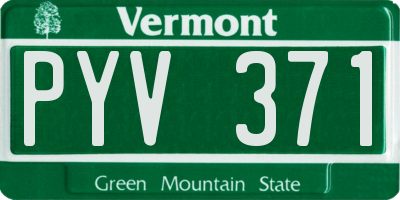 VT license plate PYV371