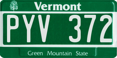 VT license plate PYV372