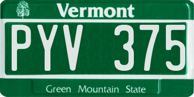 VT license plate PYV375