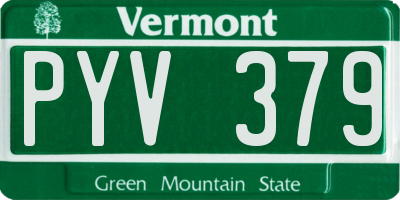 VT license plate PYV379