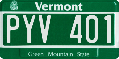VT license plate PYV401