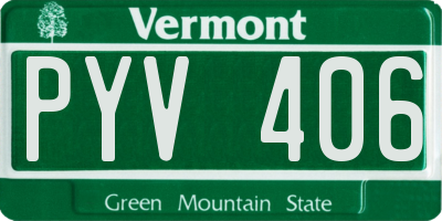 VT license plate PYV406