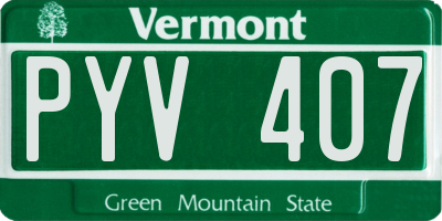 VT license plate PYV407