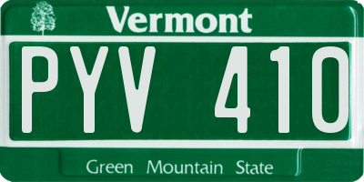 VT license plate PYV410