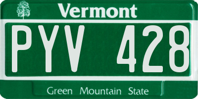 VT license plate PYV428