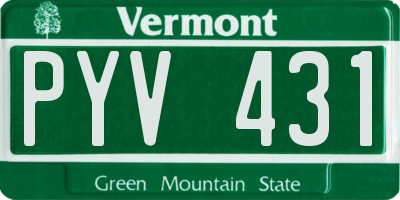 VT license plate PYV431