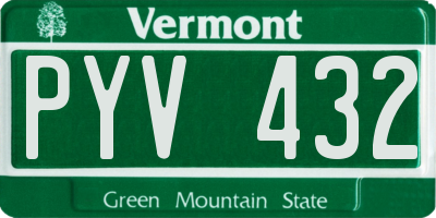VT license plate PYV432