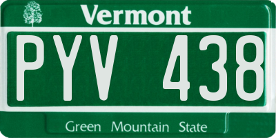 VT license plate PYV438