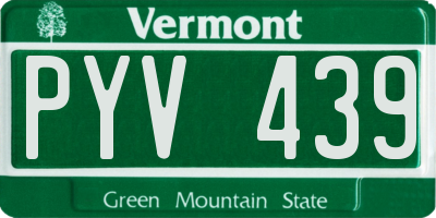 VT license plate PYV439