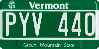 VT license plate PYV440