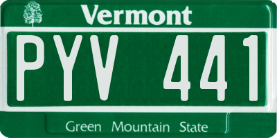 VT license plate PYV441