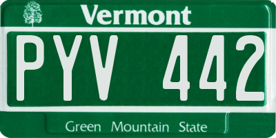VT license plate PYV442