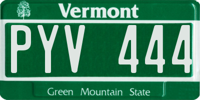 VT license plate PYV444
