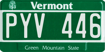 VT license plate PYV446