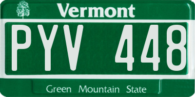 VT license plate PYV448